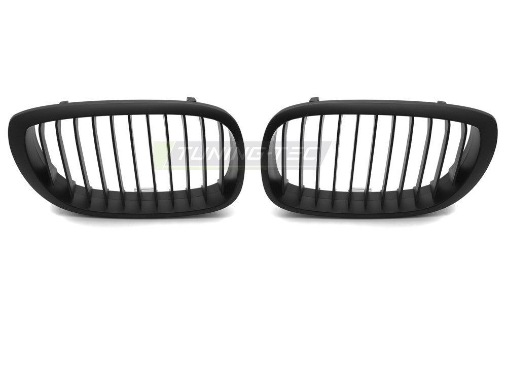 BMW E46 LCI facelift frontgrill i helsvart matt finish