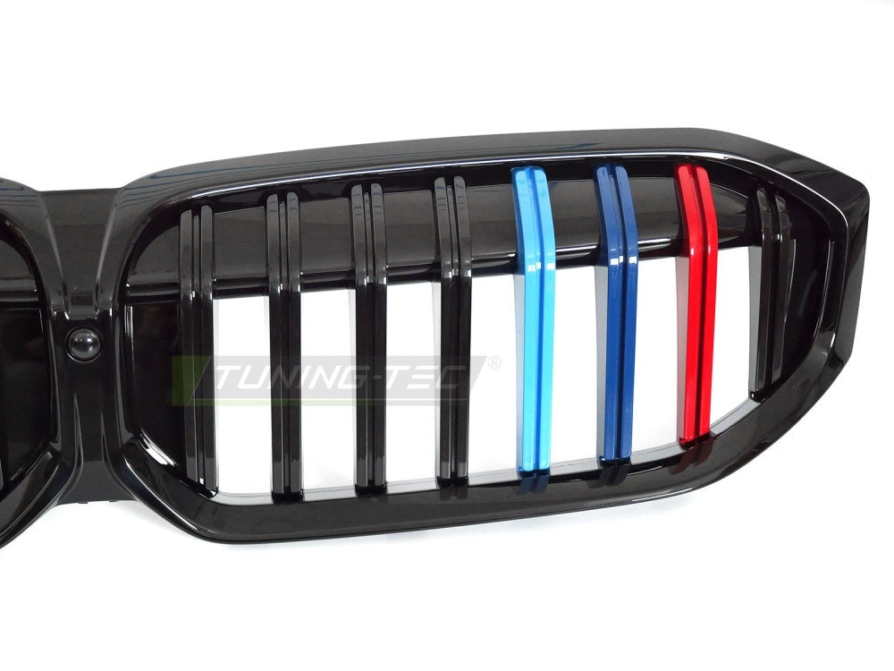 Svart glossy grill til BMW G20 LCI – produktbilde fra flere vinkler