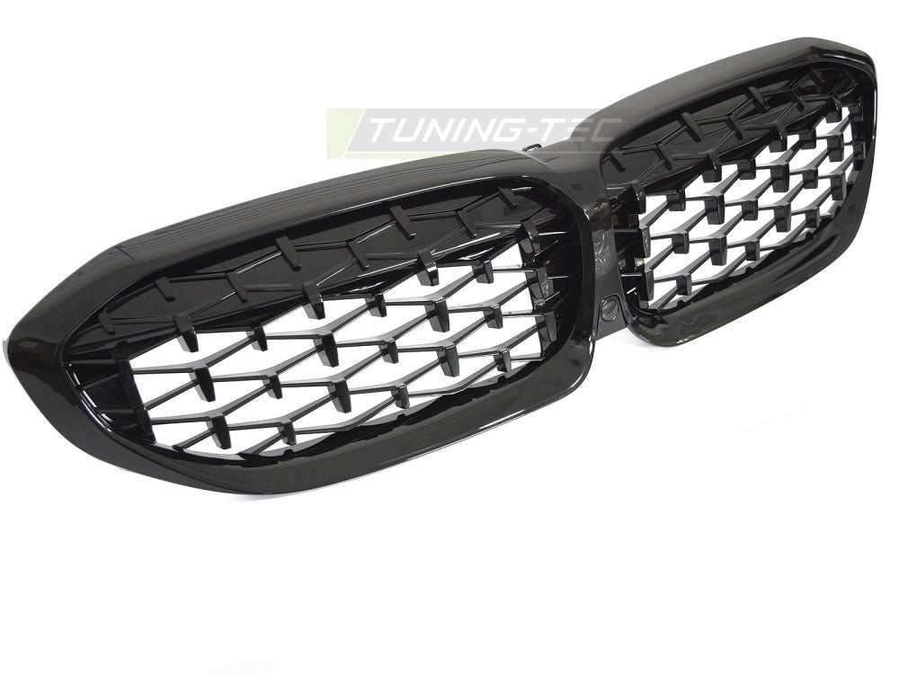 Frontgrill med diamantmønster i svart finish til BMW G20/G21 2019-2022