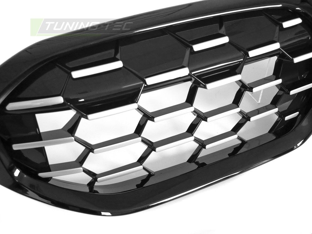Frontgrill med diamond-design for BMW G20 LCI – sølv og svart finish