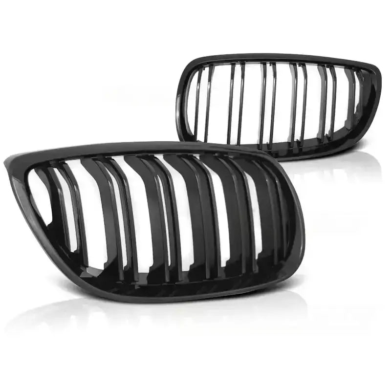 Grill Bmw E92/e93 07-10 C/c Glossy Black Double Bar M-look
