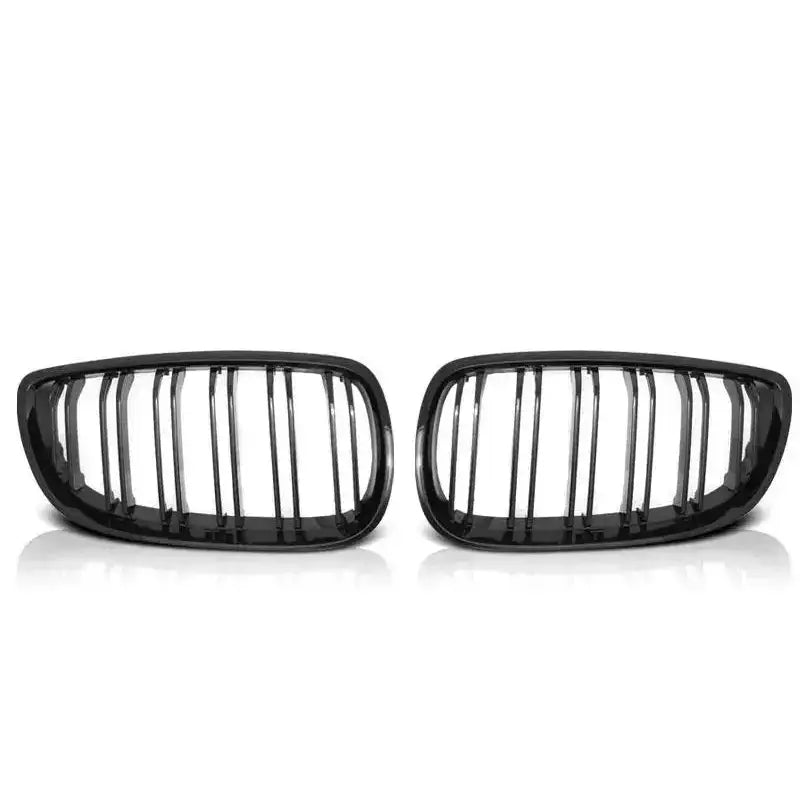 Grill Bmw E92/e93 07-10 C/c Glossy Black Double Bar M-look