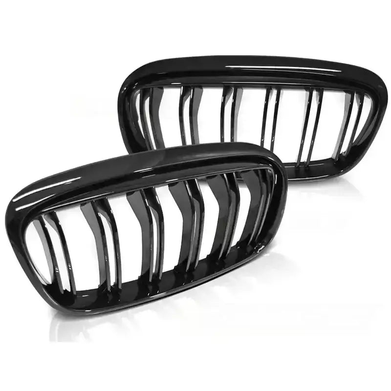 Grill Bmw F45/f46 14-18 Glossy Black Double Bar