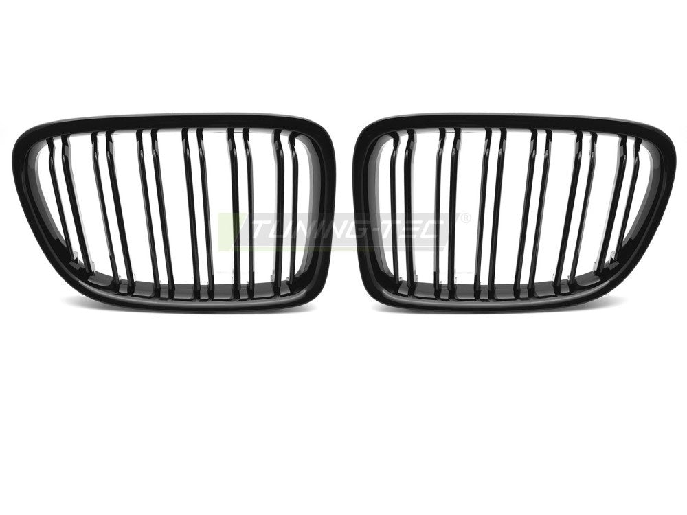 BMW X1 E84 sportsgrill glossy svart dobbel bar-design sett fra siden