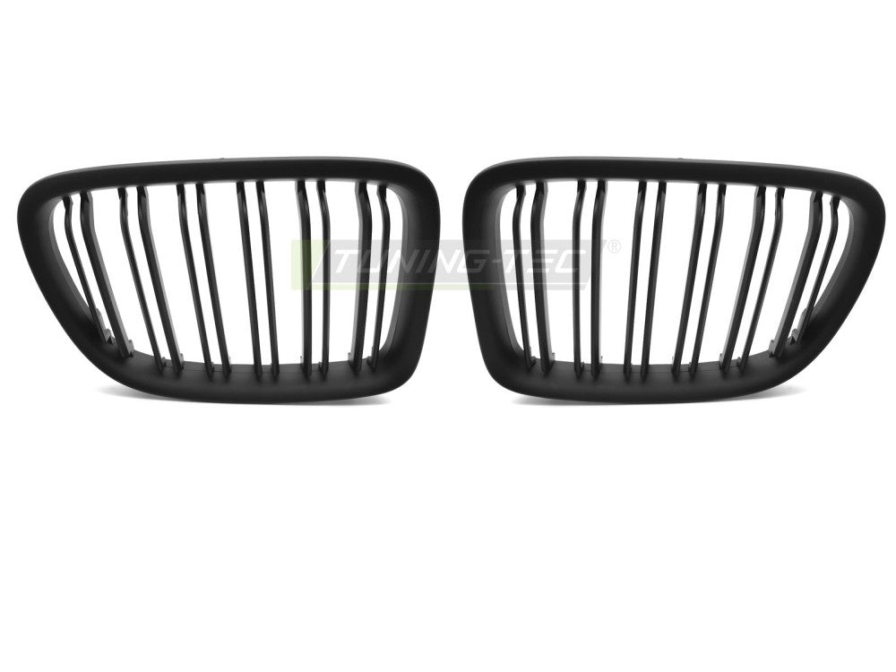 Matt svart frontgrill for BMW X1 E84 komplett sett høyre og venstre side