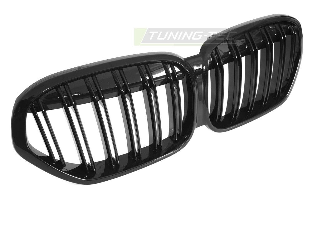 Glossy svart nyregrill til BMW X1 F48 LCI 2020–2022 nærbilde