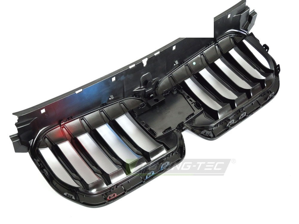Detaljbilde GRBMV1 nyregrill BMW X1 U11 glossy svart tri-colour bakside