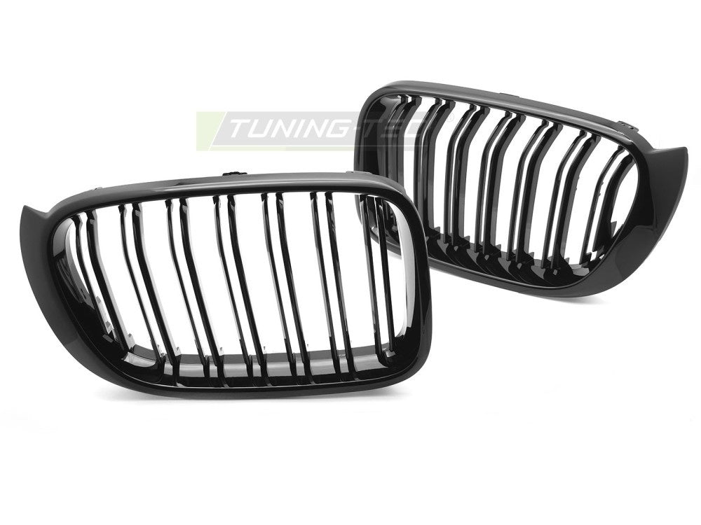 Sport grill BMW X3 F25 glossy svart double bar sett forfra