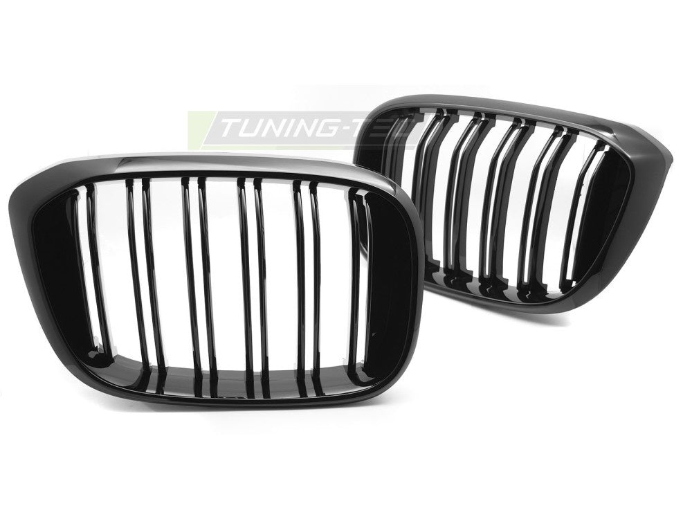 Sport-grill BMW X4 G02 glossy svart double bar sett forfra