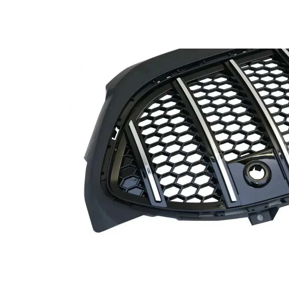 Grill Mercedes A-class W177 Hatchback V177 Sedan 18- Mesh Gt-r Panamericana Design Black Chrome