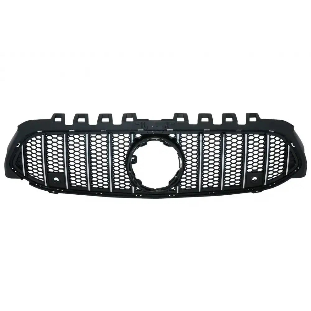Grill Mercedes A-class W177 Hatchback V177 Sedan 18- Mesh Gt-r Panamericana Design Black Chrome