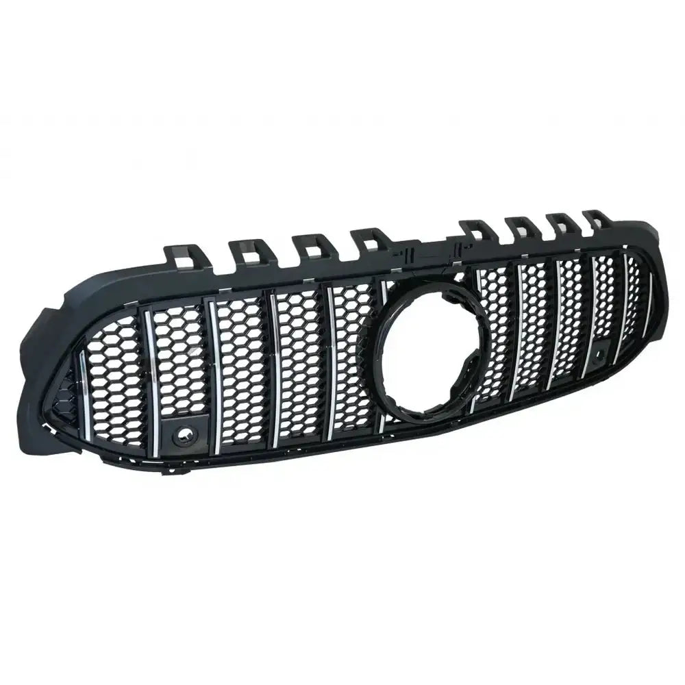 Grill Mercedes A-class W177 Hatchback V177 Sedan 18- Mesh Gt-r Panamericana Design Black Chrome