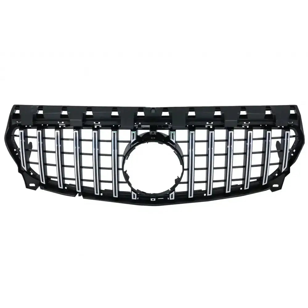 Grill Mercedes Cla C117 X117 W117 Facelift 16-18 Cla45 Gt-r Panamericana Design Black Chrome