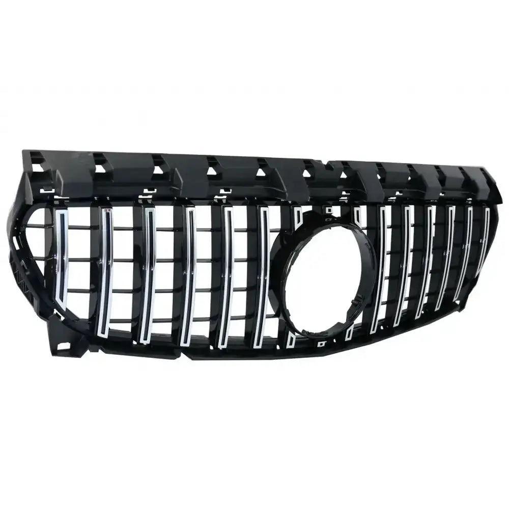 Grill Mercedes Cla C117 X117 W117 Facelift 16-18 Cla45 Gt-r Panamericana Design Black Chrome