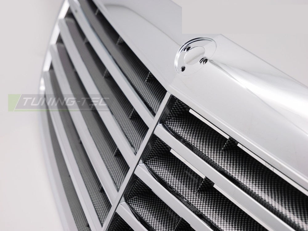 Komplett grill krom og karbon-look for Mercedes W221 05–09 produktbilde bakside