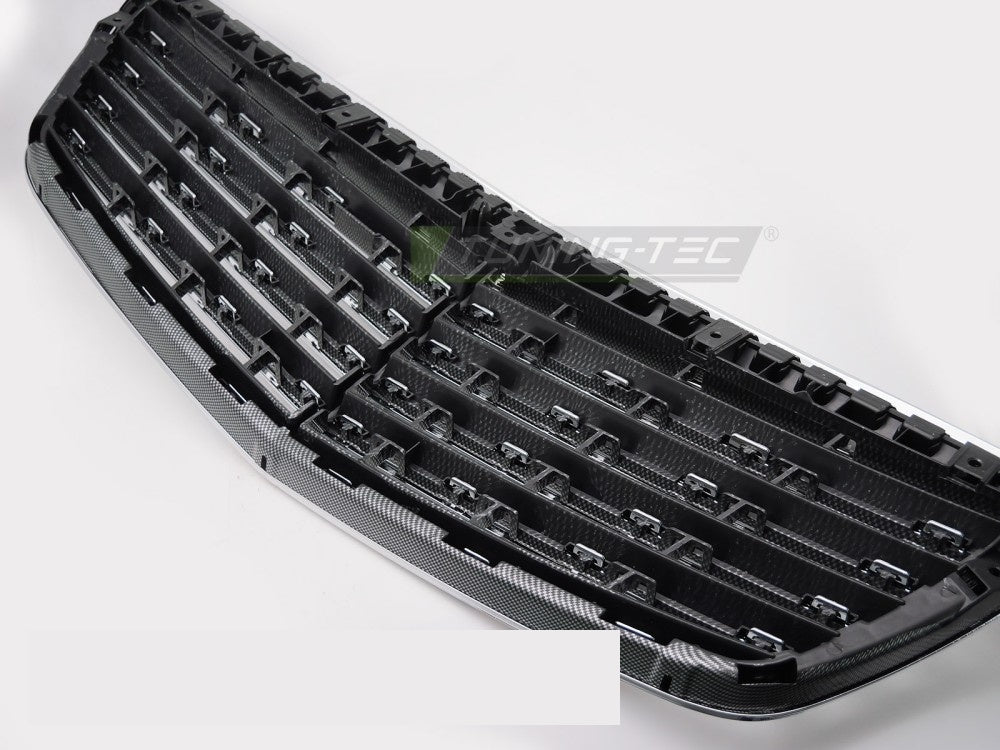 Komplett grill krom og karbon-look for Mercedes W221 05–09 produktbilde bakside