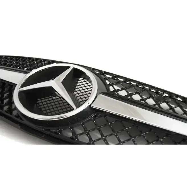 Grill Mercedes Sl R230 01-06 Cl63 Style Black Chrome