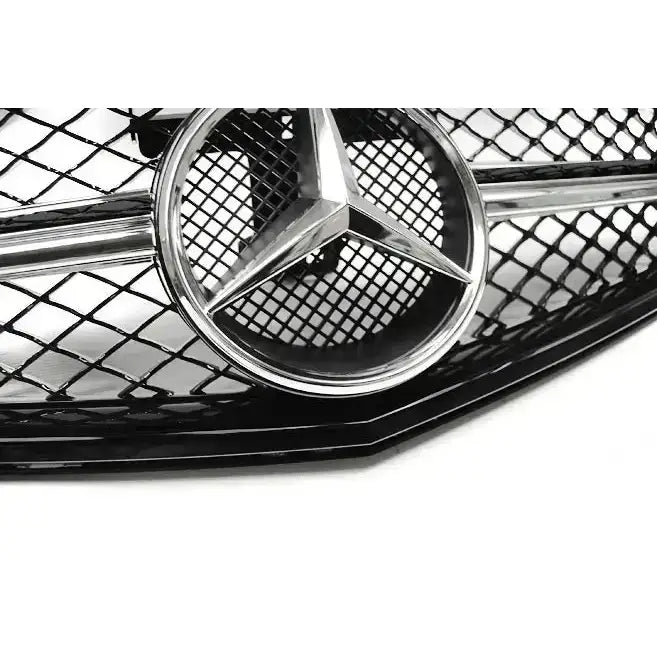 Grill Mercedes W204 07-14 C63 Style Glossy Black- Chrome