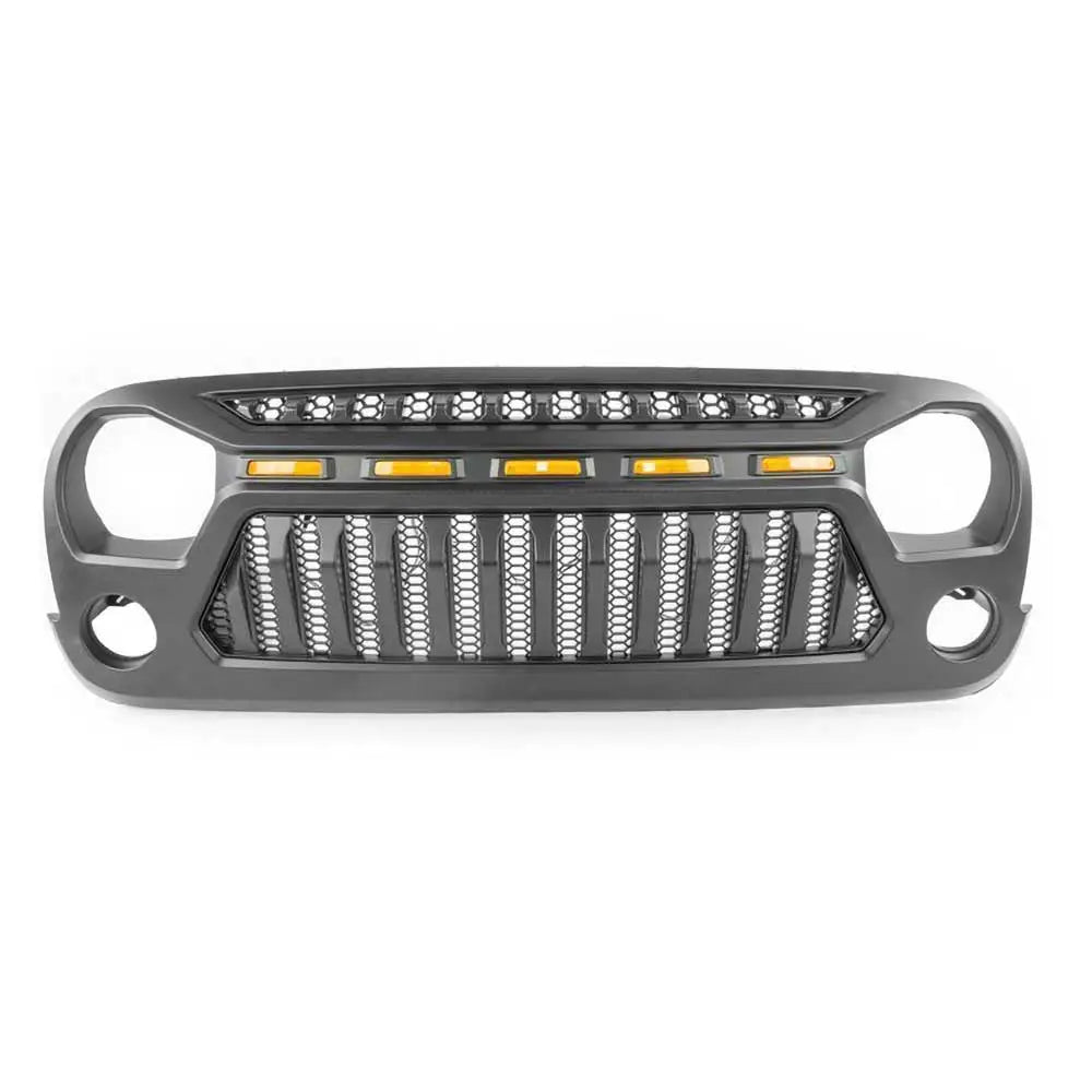 Grill O.f.d. med Sinte øyne og Amber Lys - Jeep Wrangler Jk 4 d 07-18