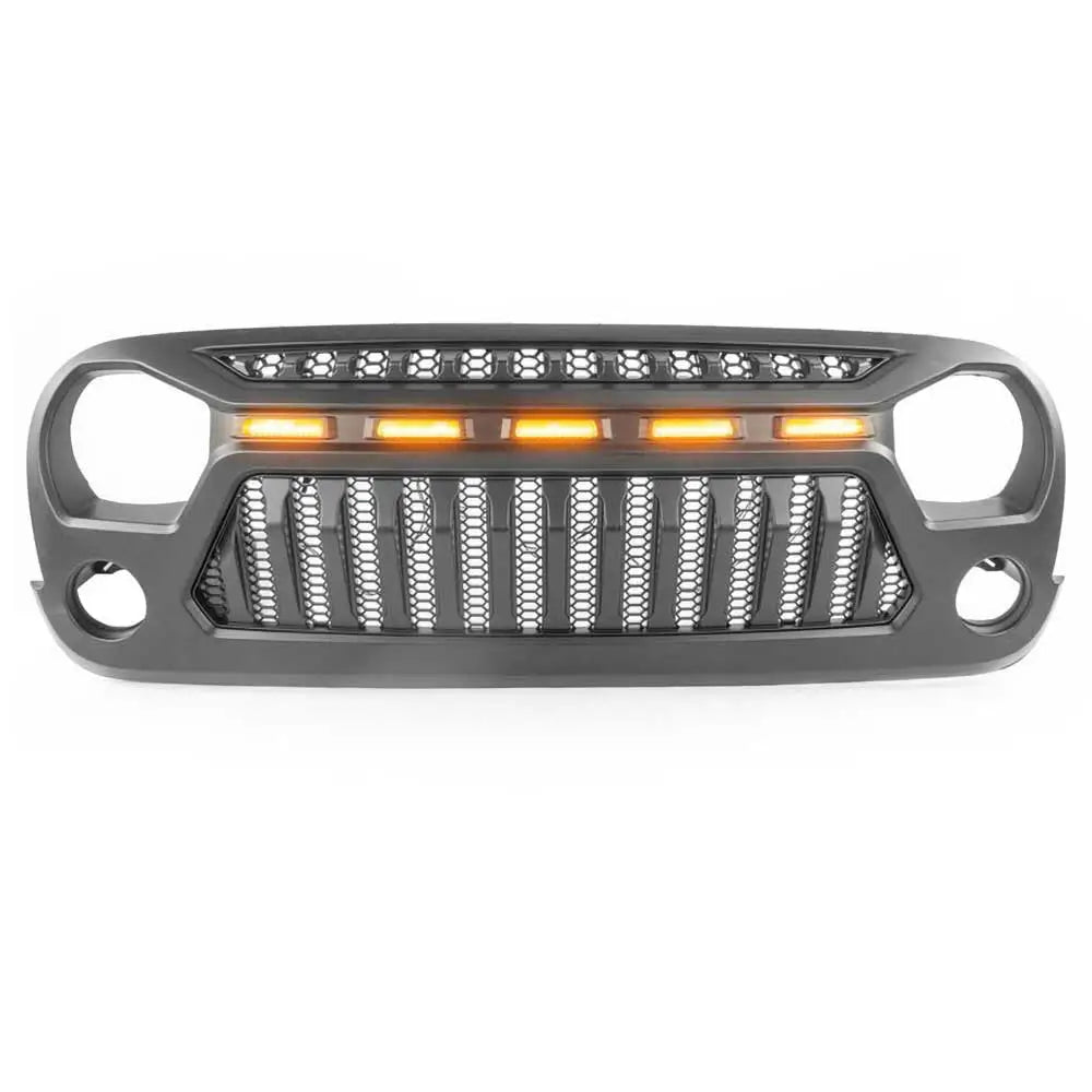 Grill O.f.d. med Sinte øyne og Amber Lys - Jeep Wrangler Jk 4 d 07-18