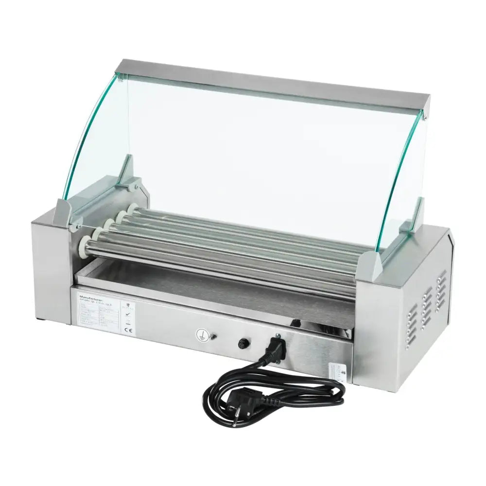 Grillrulle med Lokk Rullegrill Pølsevarmer 5 Ruller