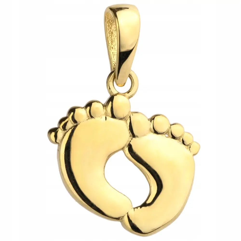 Charm Gullanheng Babyføtter 585 til Kjede - 0,69-0,80g