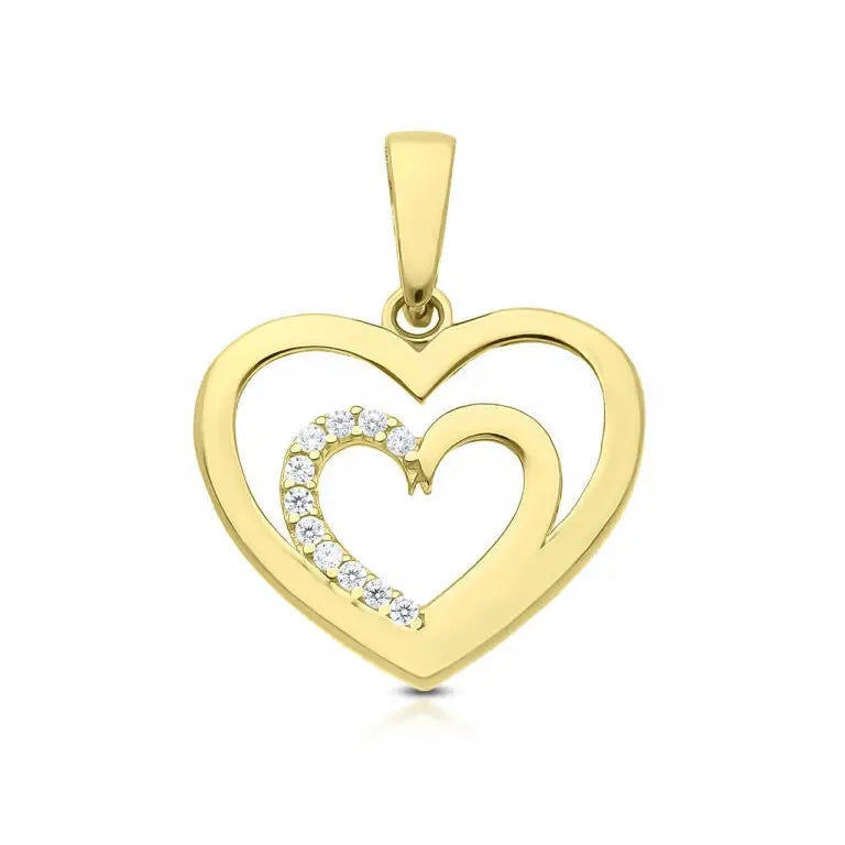 Charm Gullanheng 585 med Cyrkonstein til Kjede