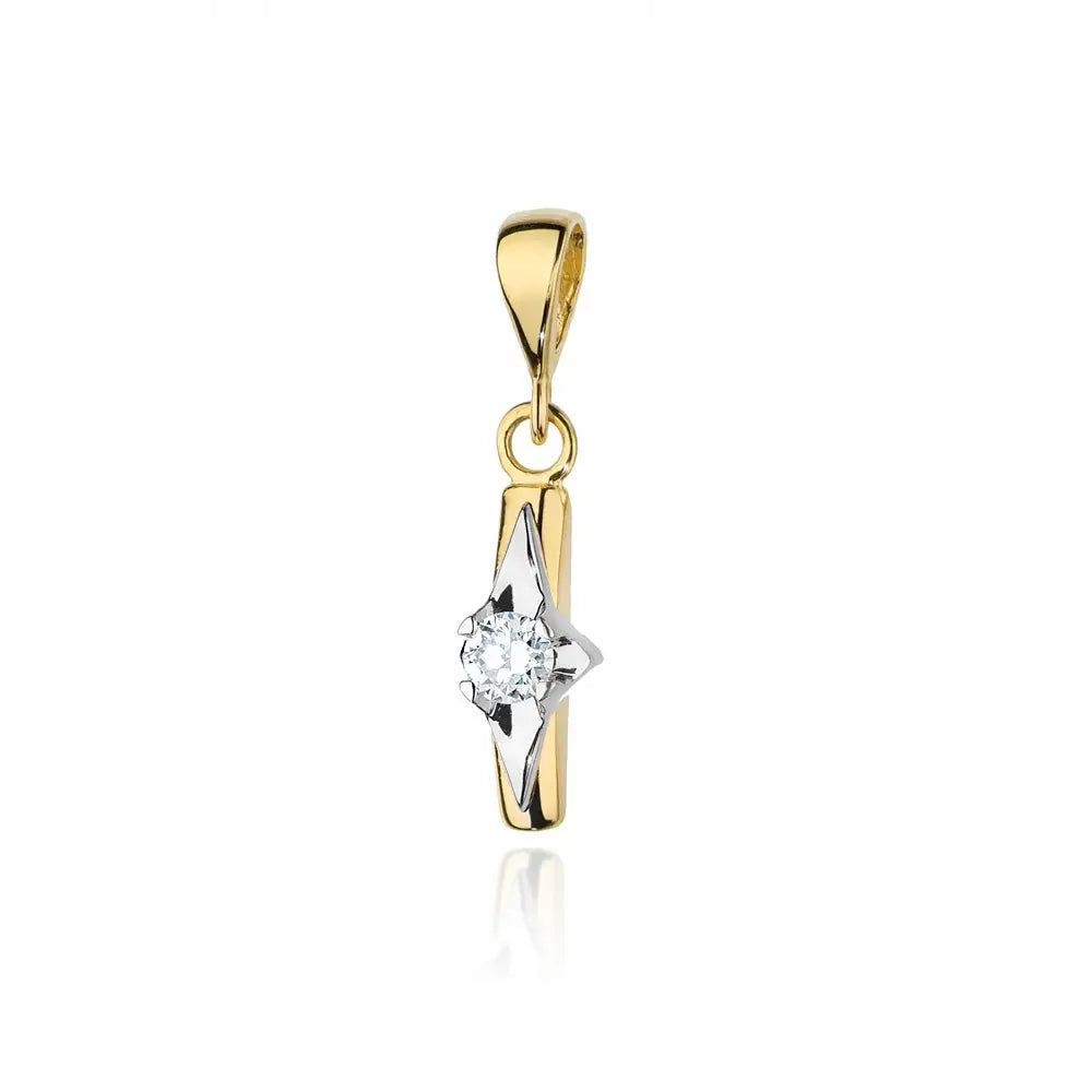 Charm Anheng 14k - Diamant 0,08 Ct til Kjede