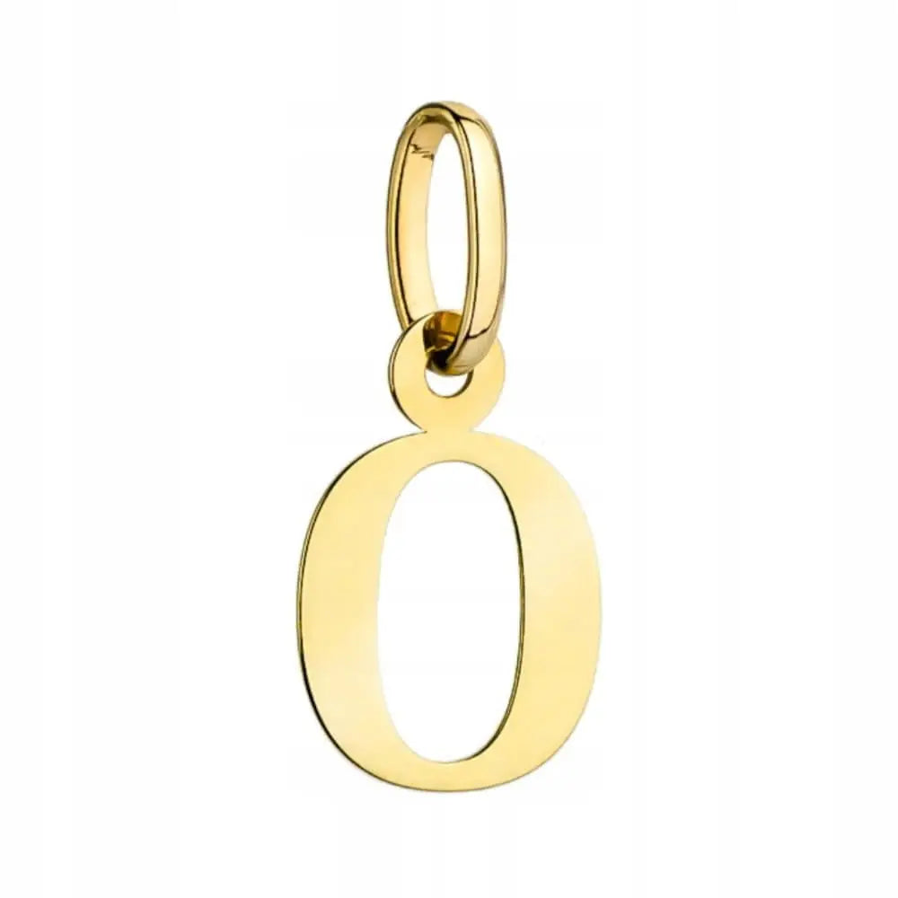 Charm Bokstav o - 585 Gult Gull til Kjede 0,68g