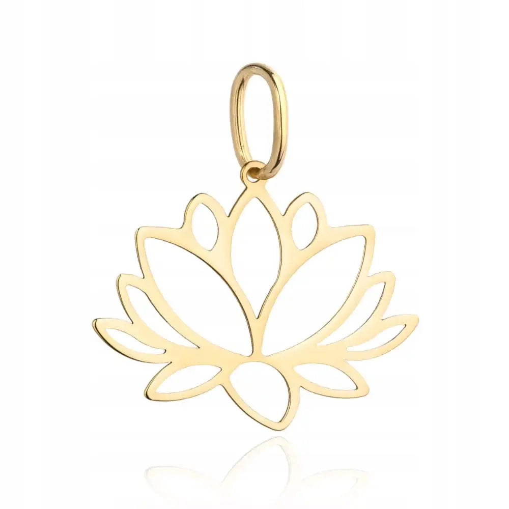 Charm Gull Lotosblomstanheng 585 - 20 Mm 0,35 g Kjede