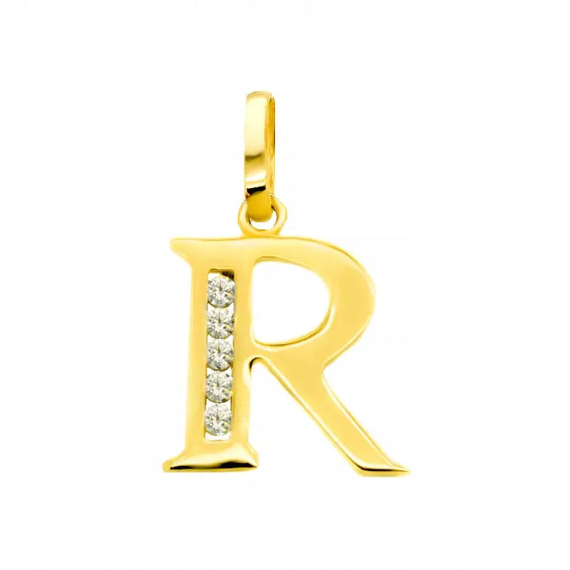 Smykke i 333 Gull med Zirkonia - Bokstav z 10x12mm
