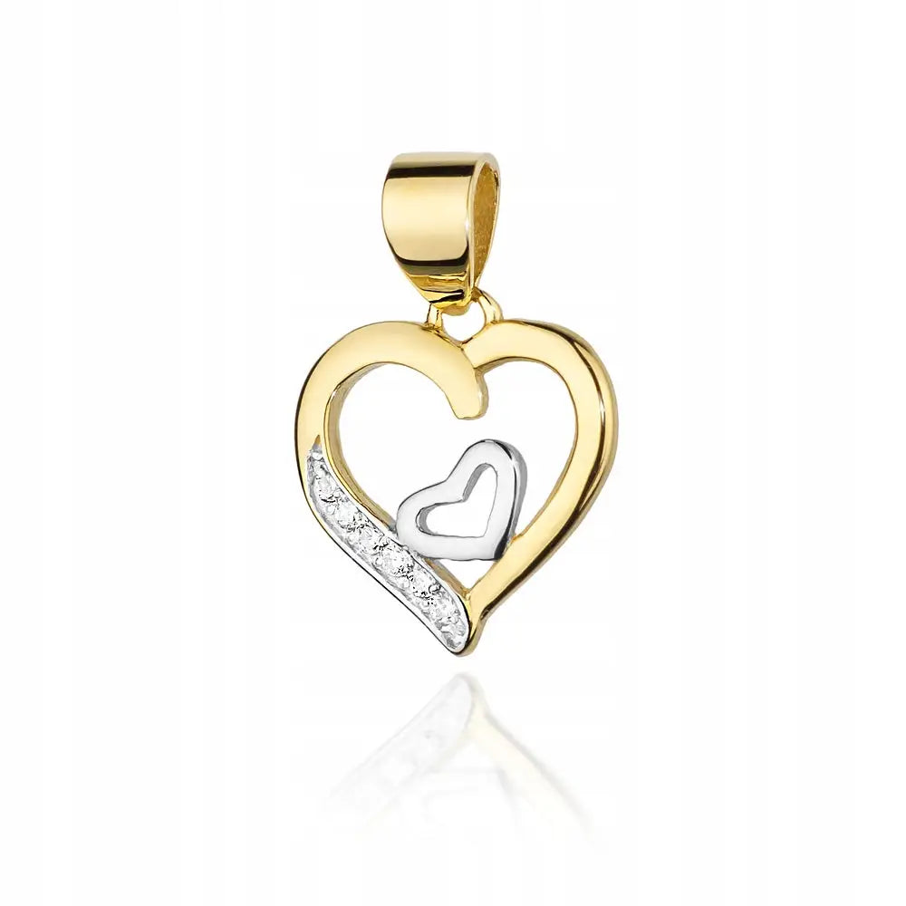 Charm Anheng med Diamant - 14k Gull 0.05ct Smykker