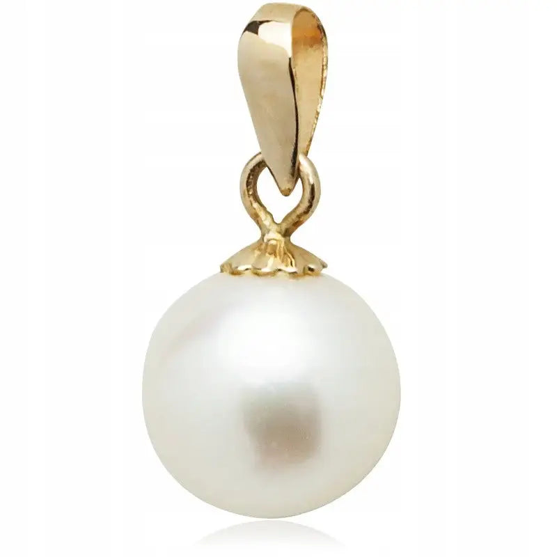 Charm Anheng med Ekte Perle - 8,0-8,5 Mm Gull 585