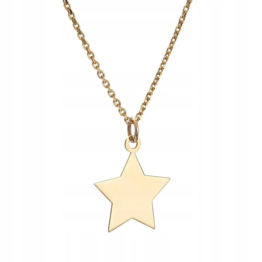 Pendent i Gull 585 - Stjerneformet Smykke 16mm