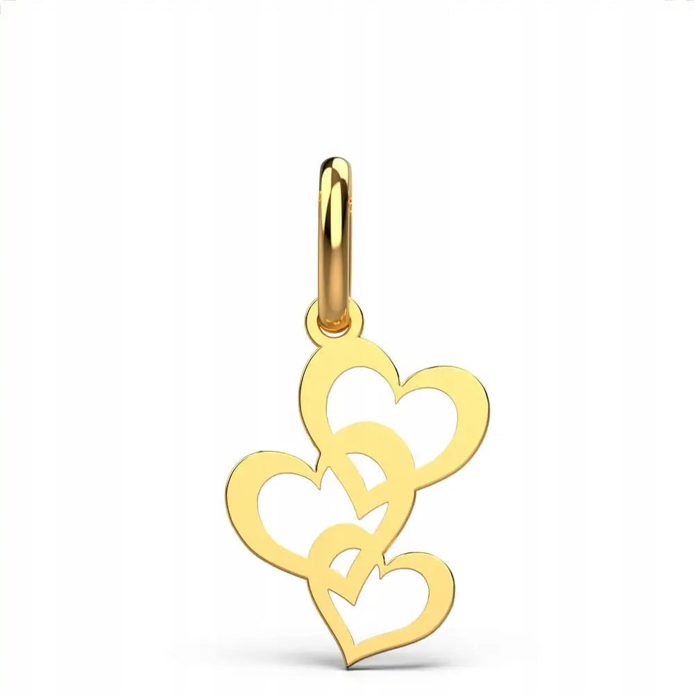 Charm Kjede med Hjerte 585 - Elegant Anheng 15mm