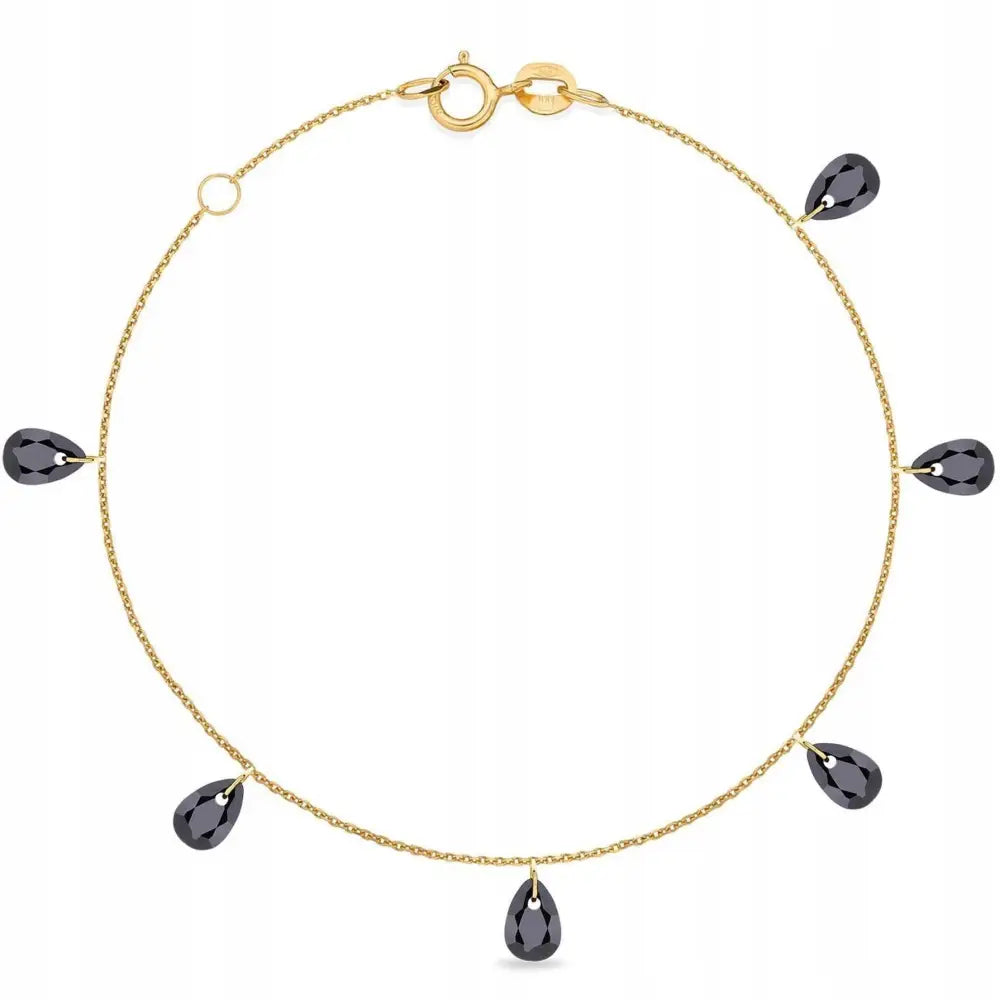 Armbånd Dame med Charms - Gullarmbånd 333 og Zirkoner