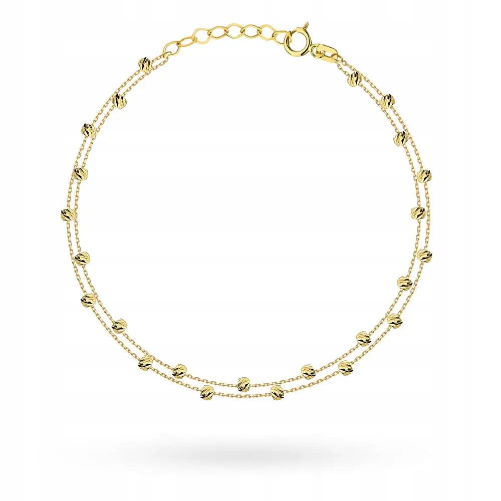 Armbånd Dame - Gullarmbånd med Charms 585 Gull 17 Cm