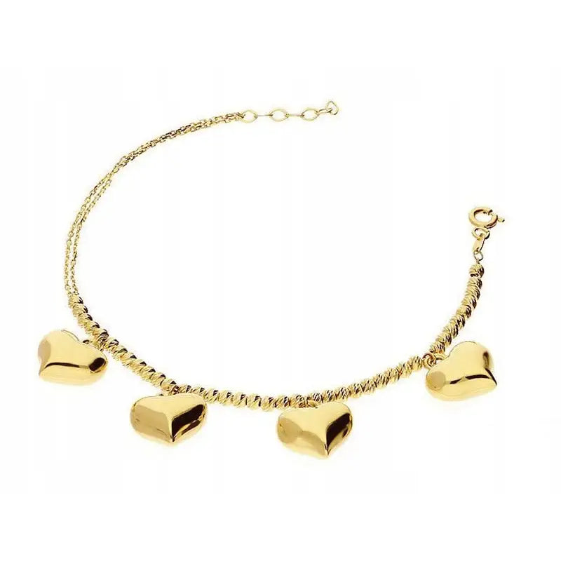 Armbånd Dame i Gull med Charms 585 19 Cm