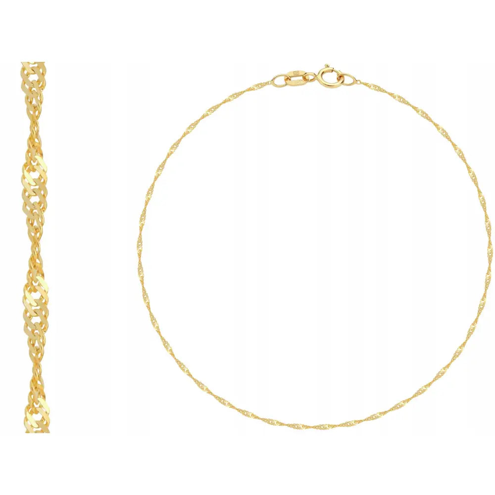 Armbånd Dame Gullarmbånd 585 med Charms 19 Cm Lengde