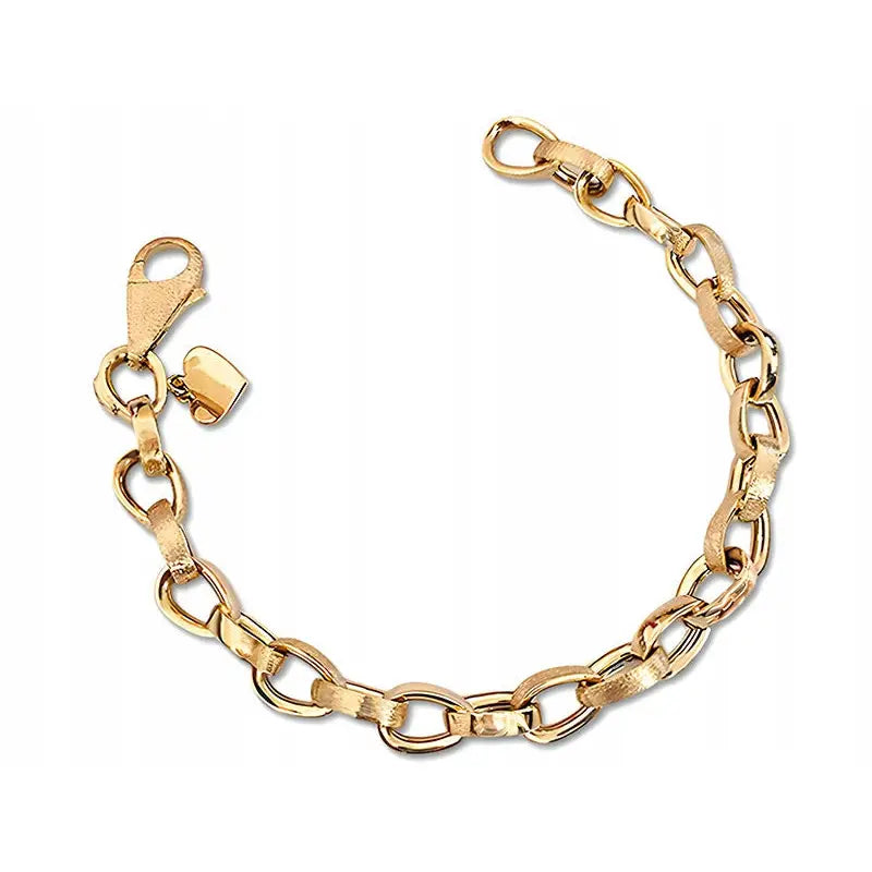 Armbånd Dame med Hjerteformet Gullanheng 585 - 19cm