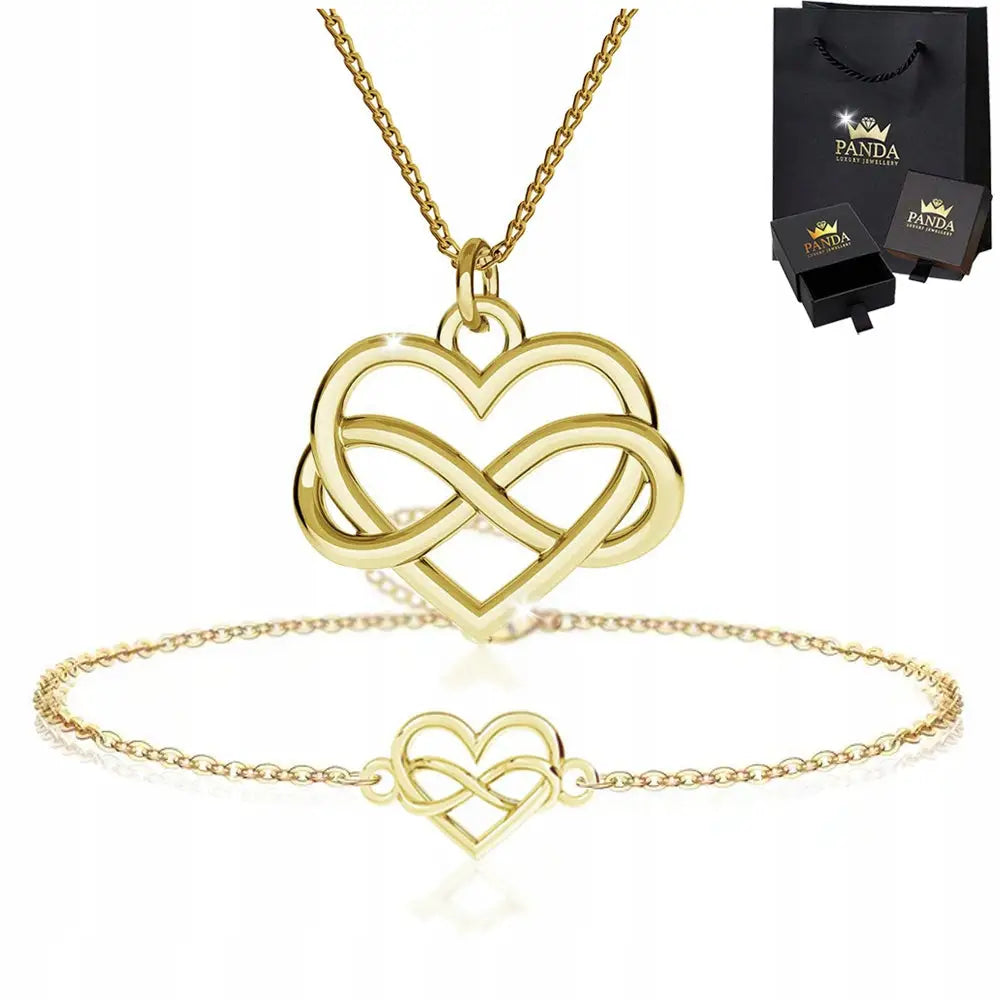 Gavesett Dame - Smykkesett med Gullbelagte Panduro Smykker