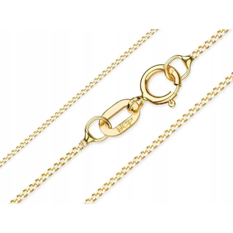 Gullsmykke Kjede 585 Gull Halskjede Dame - 42cm 0,7mm