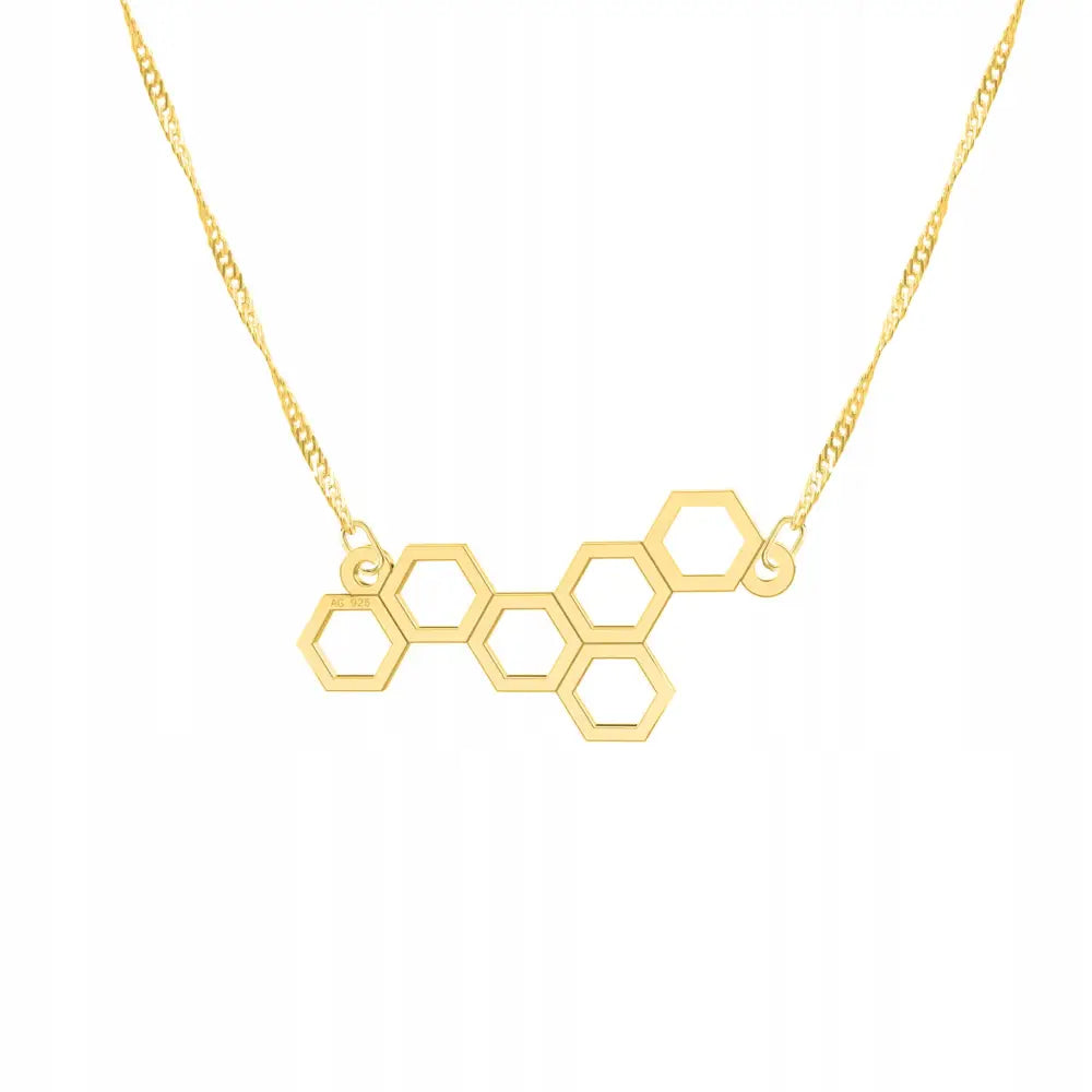 Gullsmykke Halskjede i Sølv 925 med 24k Gull 42 Cm