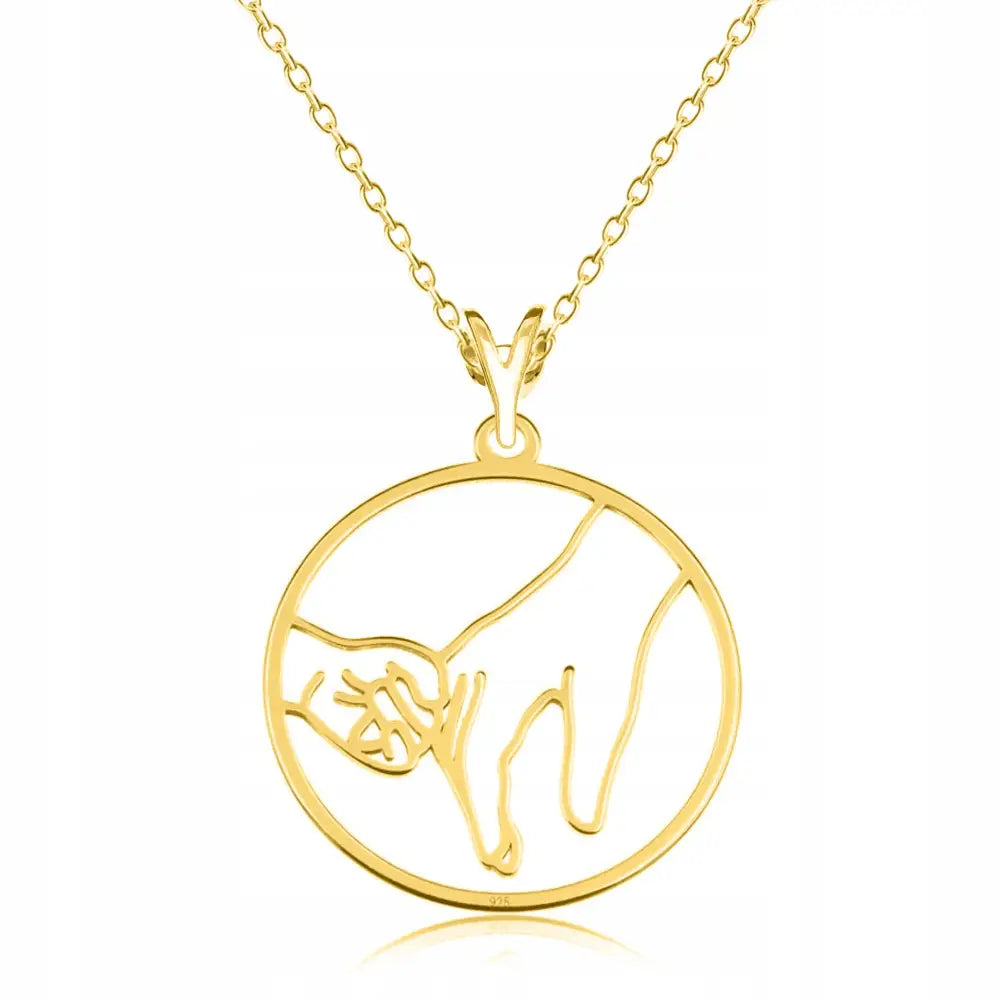 Gullsmykke Kjede 925 Sølv med 24k Gullbelegg 42cm + 3cm