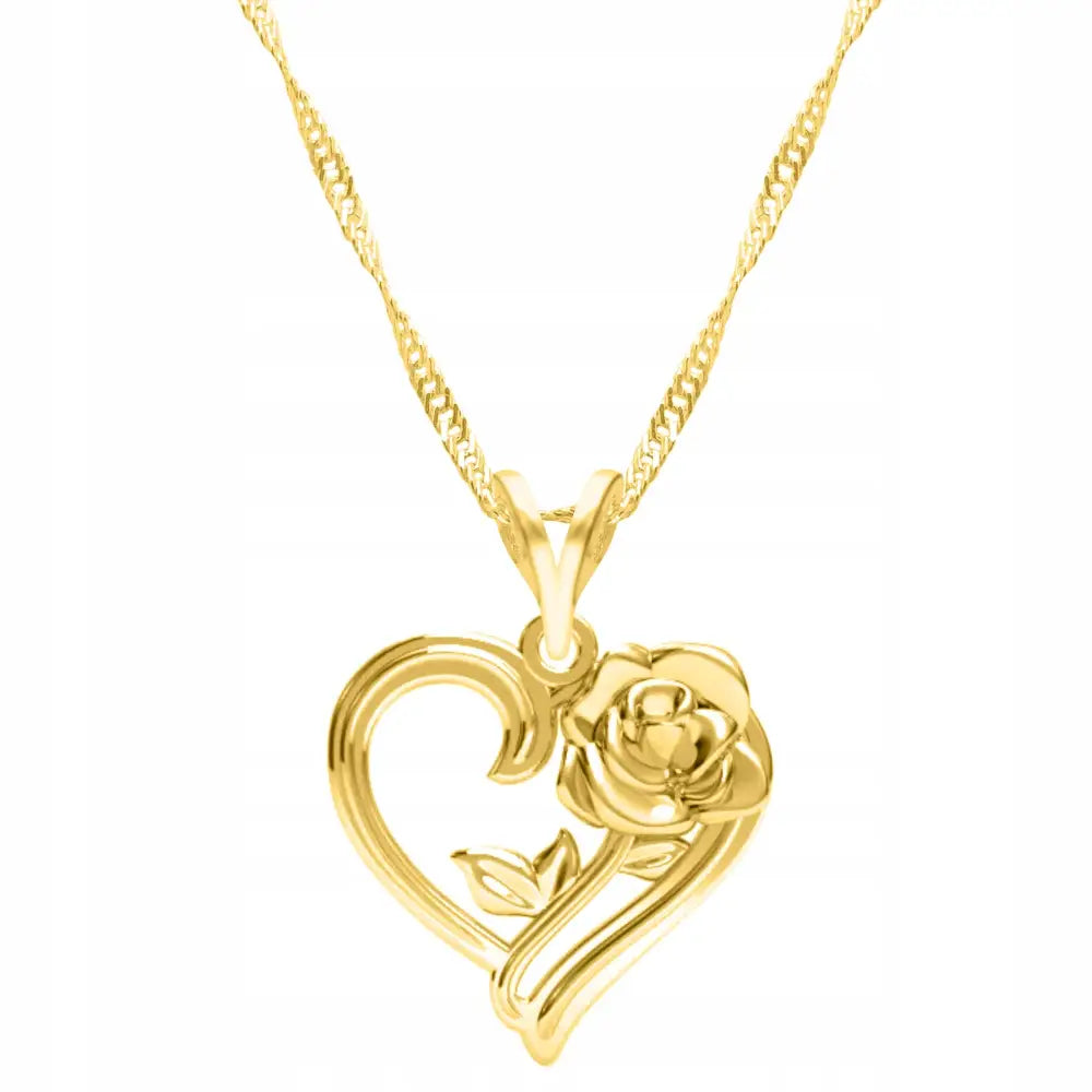 Hjerte Smykke i Sølv med Gullbelegg - 925 Sølv