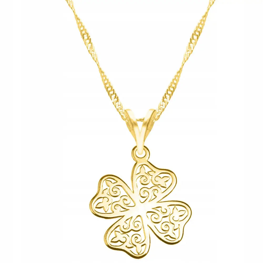 Gullsmykke Kjede Gullbelagt Sølvhalskjede 42cm Dame