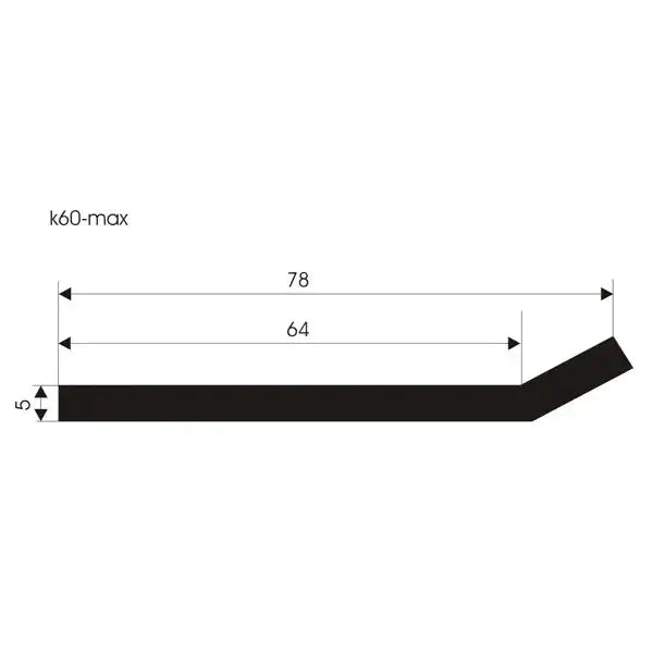 Gummi Skjermbreddere - 60mm