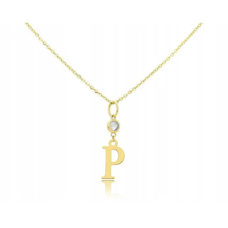 Smykke i Gull med Bokstaven p (585) til Dame