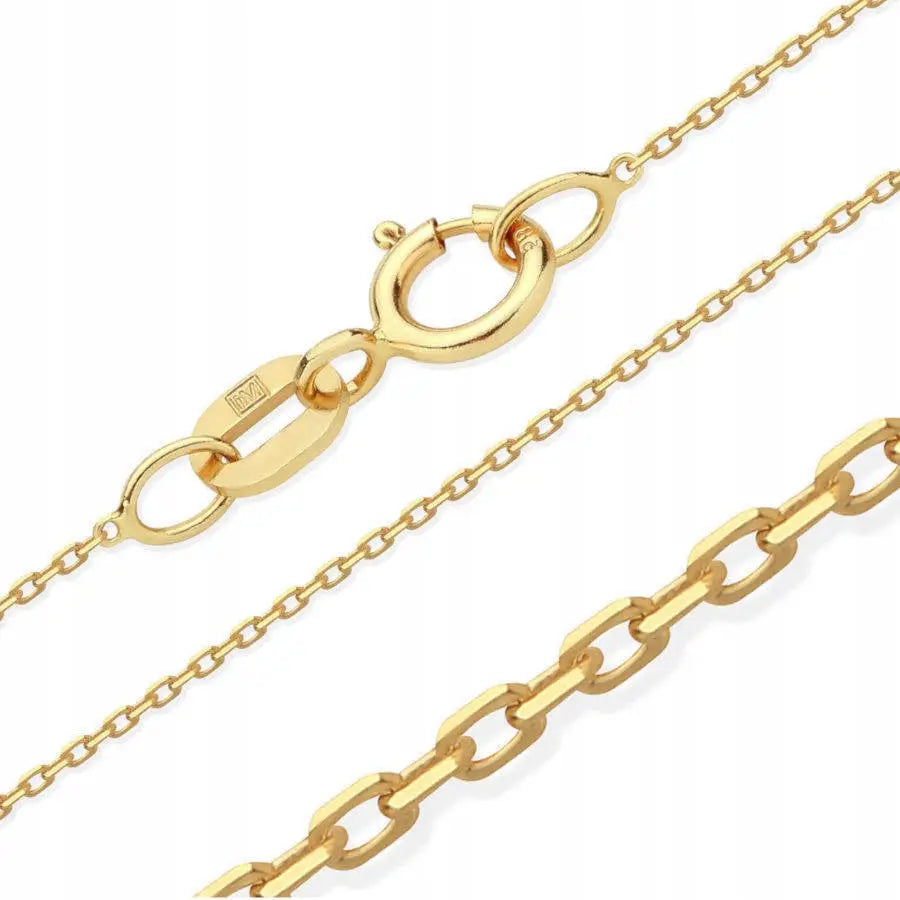 Gullsmykke Halskjede 333 Anker Diamantskåret 42 Cm