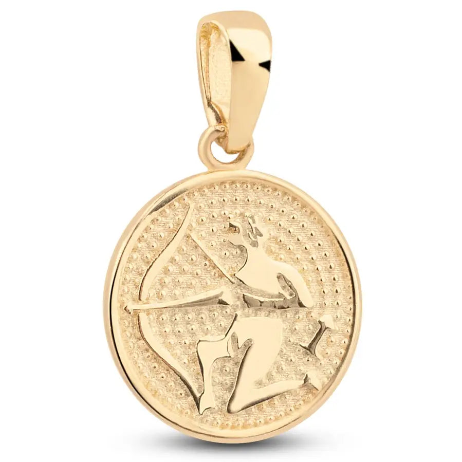 Charm Anheng Skytten - 333 Gult Gull 10.8 Mm Kjede